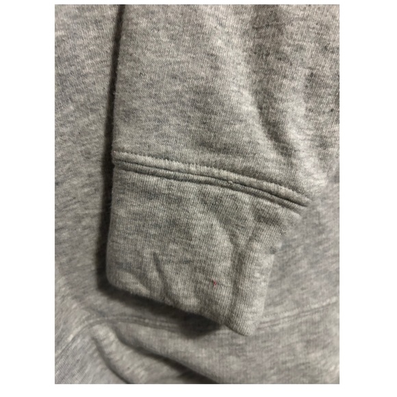 H&M Rhinestone Bead Cherry Appliqué Crew Neck Sweatshirt Lt Gray Melange Sz S - Picture 14 of 15